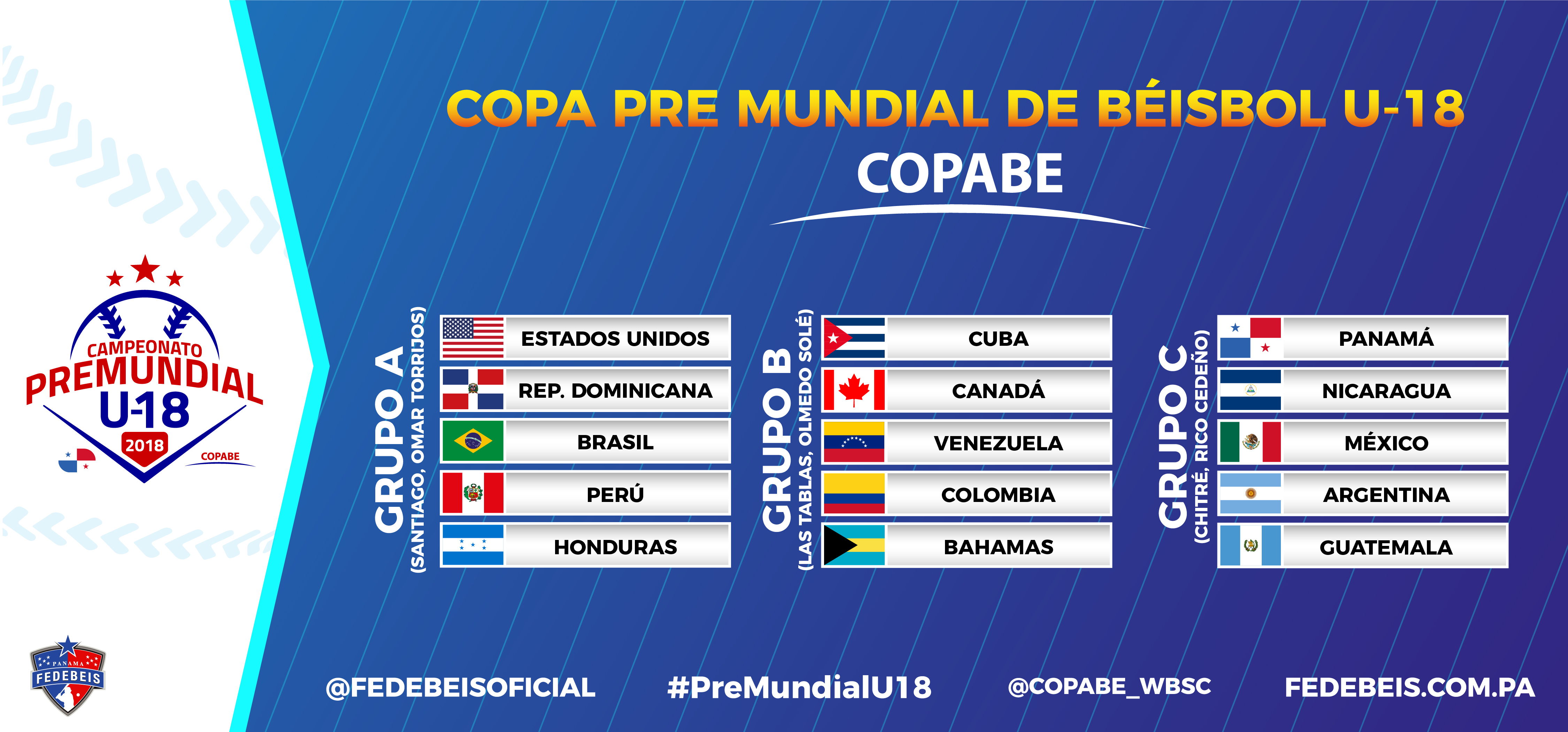 Cuatro de los 15 equipos del próximo Campeonato Panamericano se