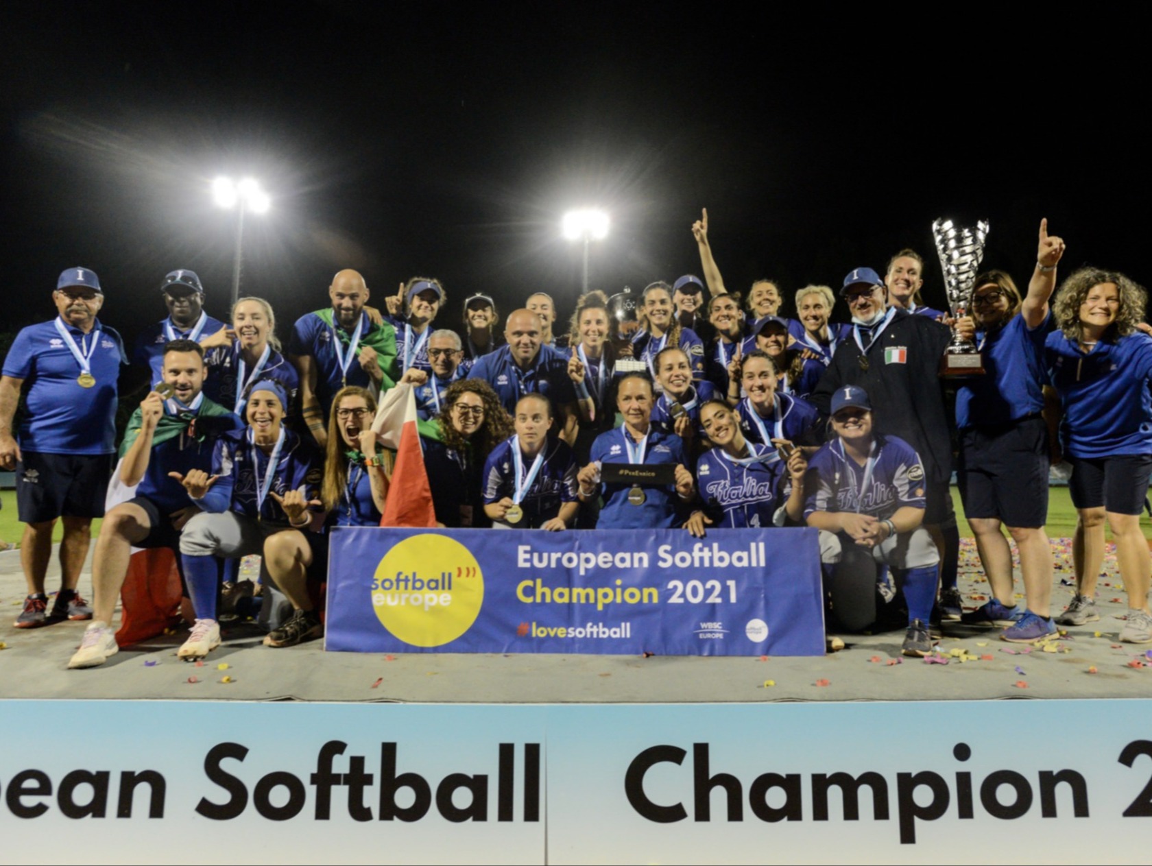 Team Italy Junior and Senior Women's European Softball Championship