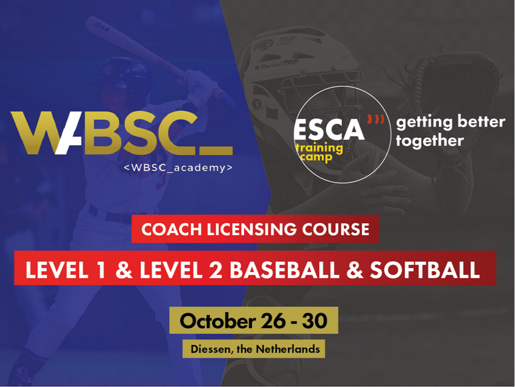WBSC Coach Licensing Course to be held in conjunction with the ESCA