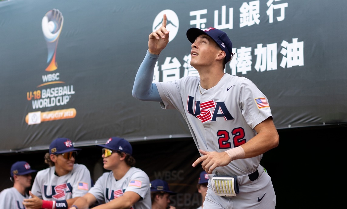 WBSC U-18 Baseball World Cup alum Konnor Griffin doubles in first MLB at-bat