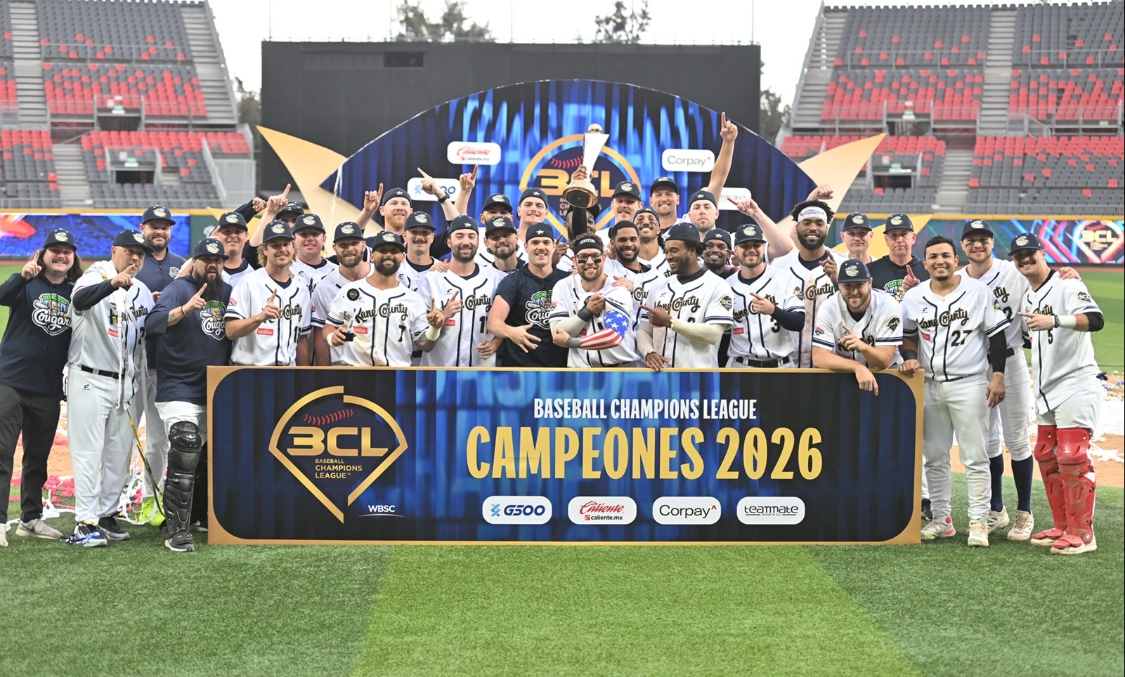 Kane County Cougars win Baseball Champions League undefeated