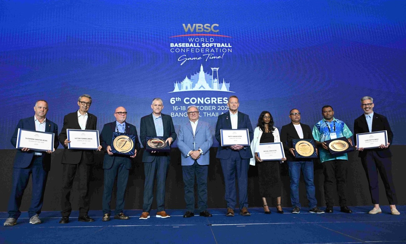 La WBSC premia a las Federaciones del Año 2022-2025 durante la Cena de Gala del Congreso