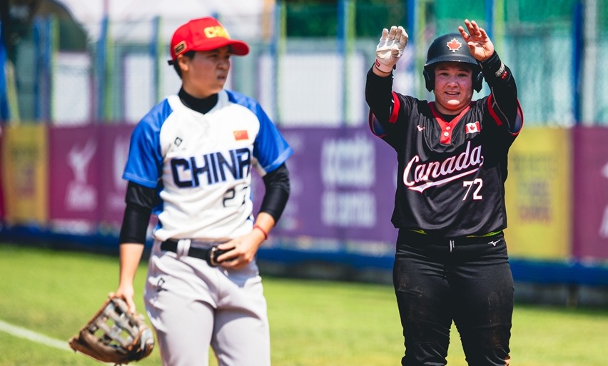 Canada outhit China for first Women's Softball World Cup Finals win World Baseball Softball