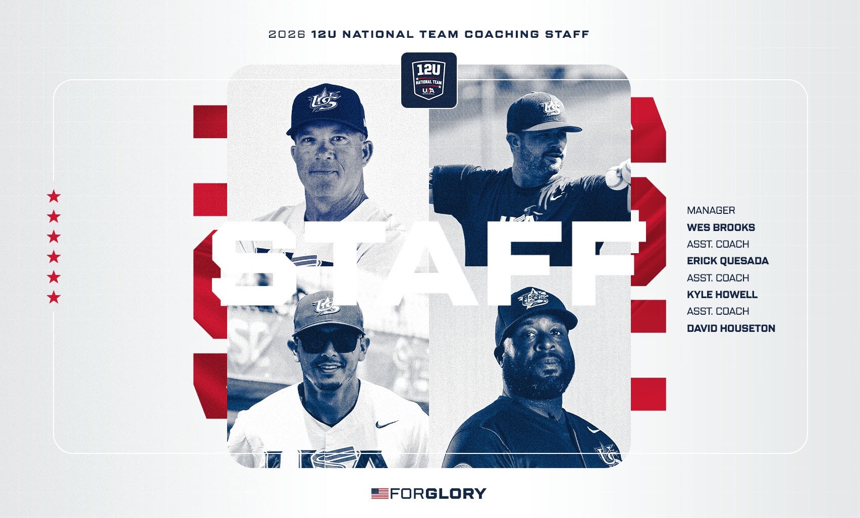 Wes Brooks set to make debut as USA U-12 National Baseball Team manager
