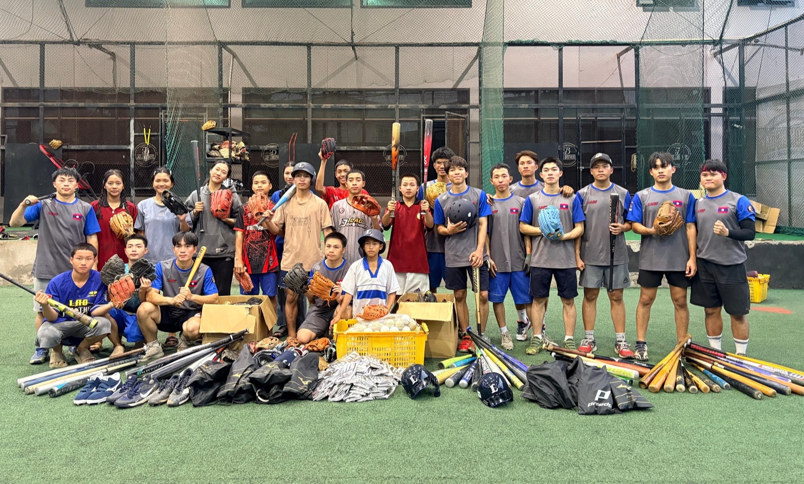 KONAMI Digital Entertainment and WBSC donate baseball equipment to Lao Baseball Federation