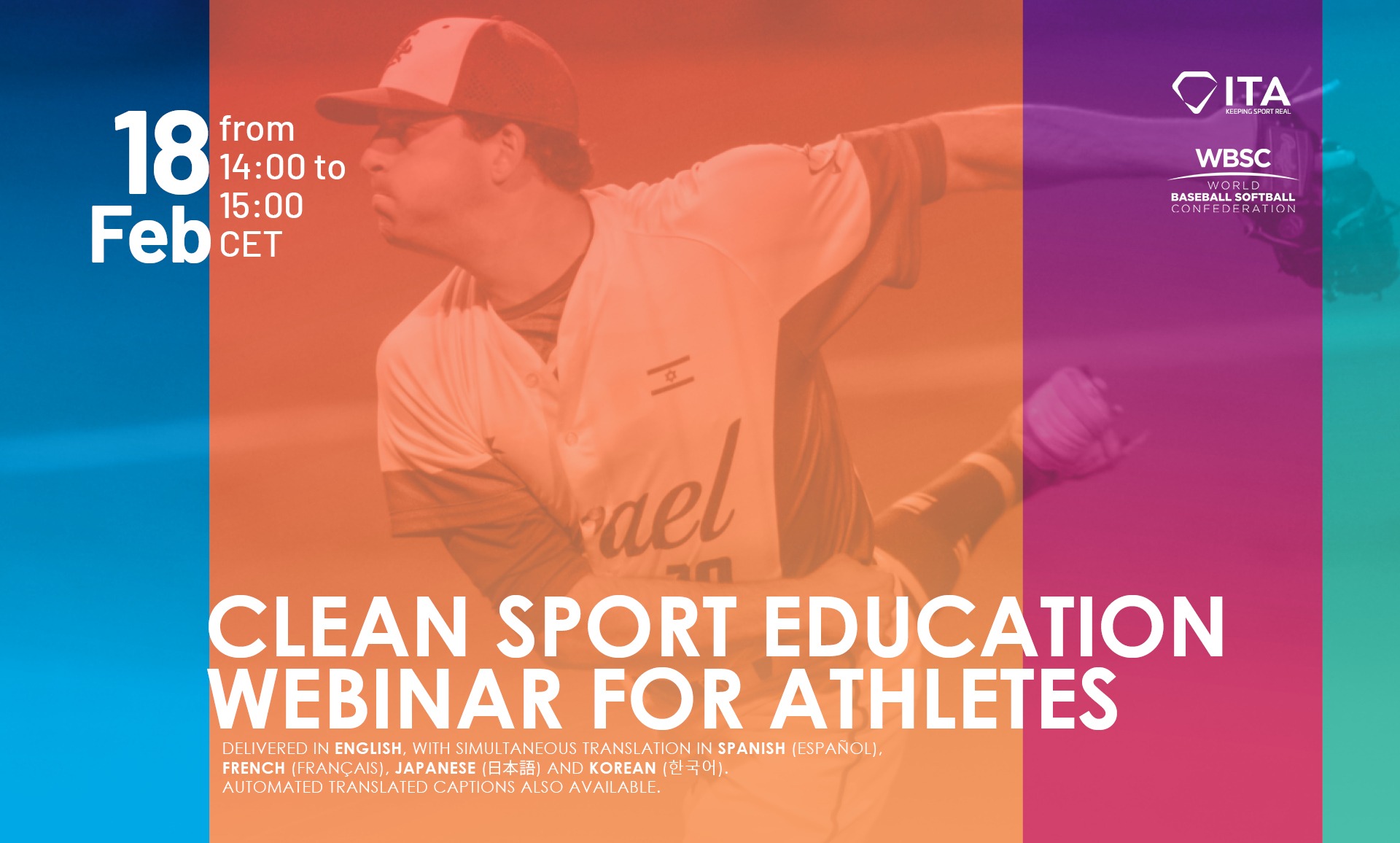 Regístrate ahora: el seminario web de Educación para un Deporte Limpio lanza la Serie de Educación Antidopaje de la WBSC