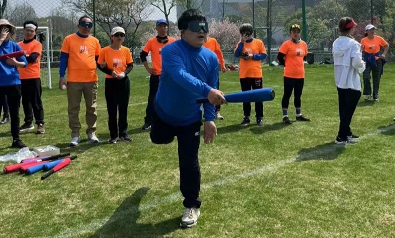 中國首支盲棒隊在無錫訓練