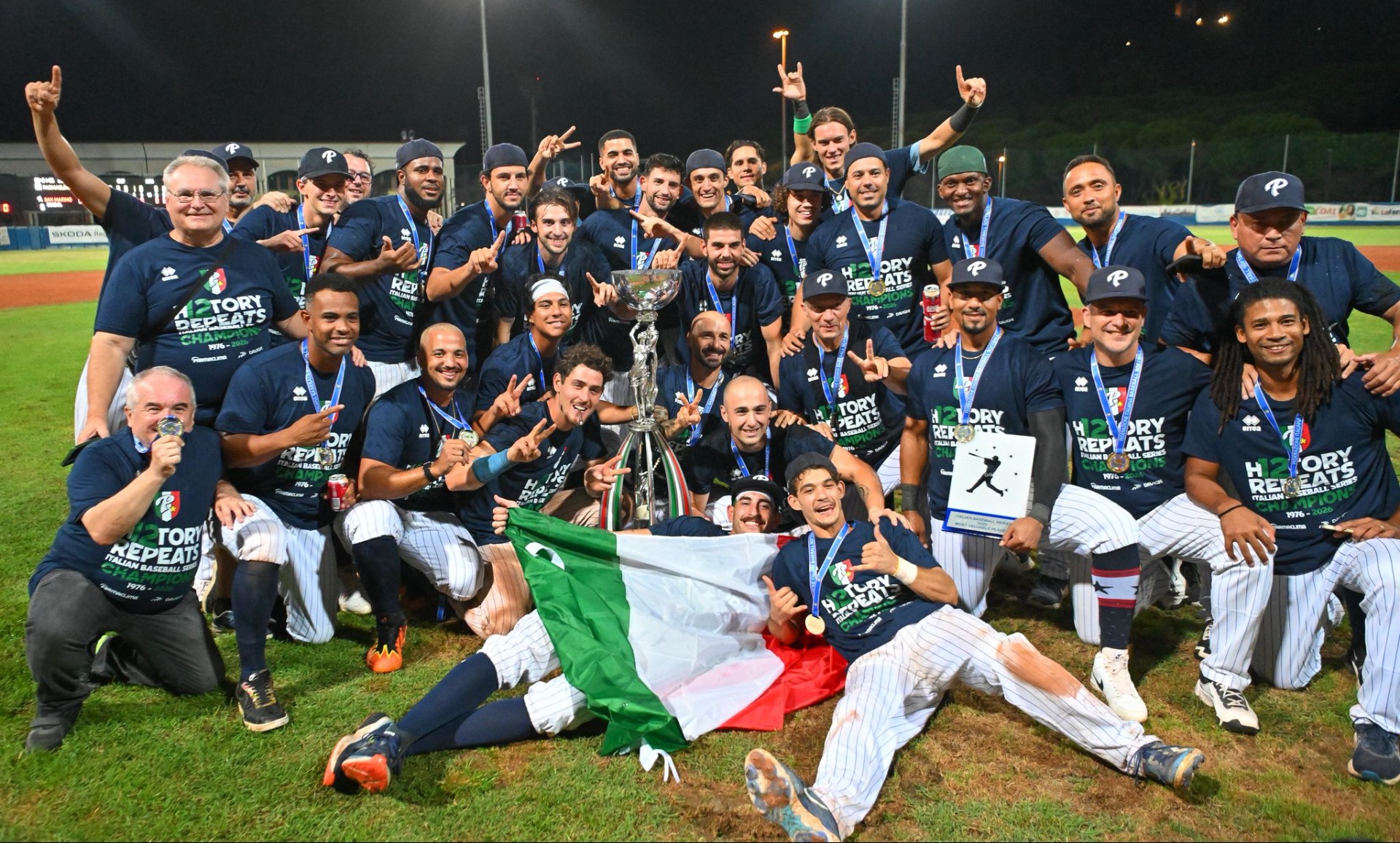 Parma win Italian Baseball 'Serie A' on 50th anniversary of first league title
