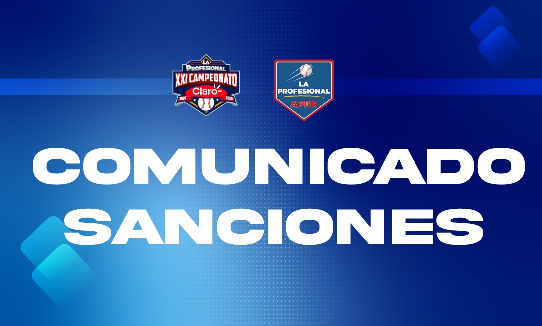 Comunicado de Sanciones juego Tren del Norte vs. Indios del Bóer 04 diciembre 2025