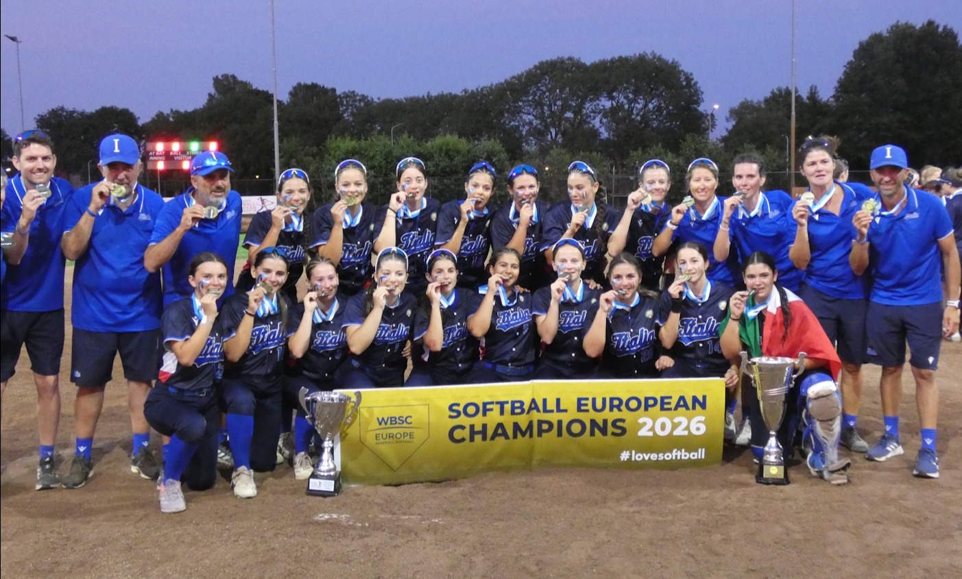 Softball, Italy's Under-15 team is European champion after eleven years