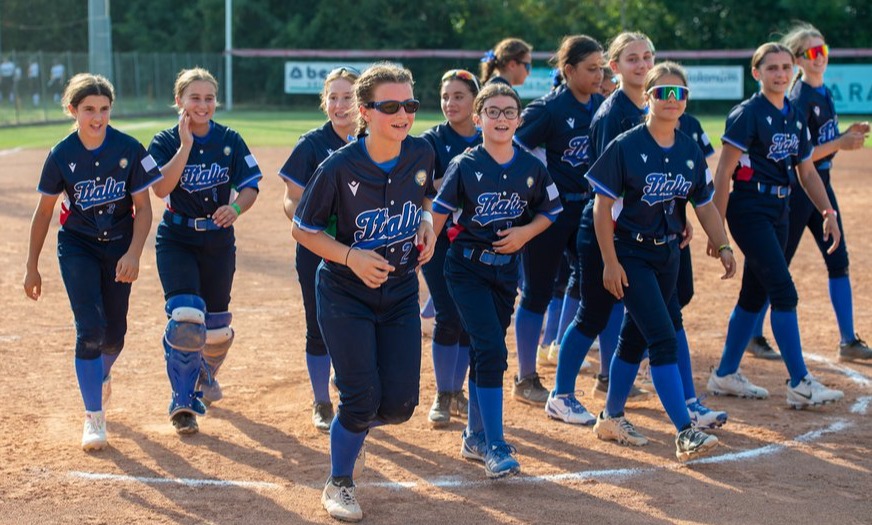 Italia U13 Softball inarrestabile: doppietta contro Georgia e Princ Zagreb nella seconda giornata dell’EMRYT 2025