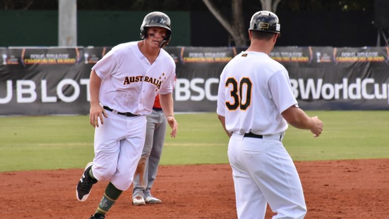Jordan McArdle’s 3-run homer guides Australia to victory over Dominican Republic